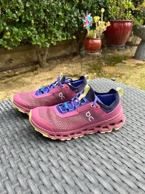 On Running Women's Pink and Yellow Trail Runners